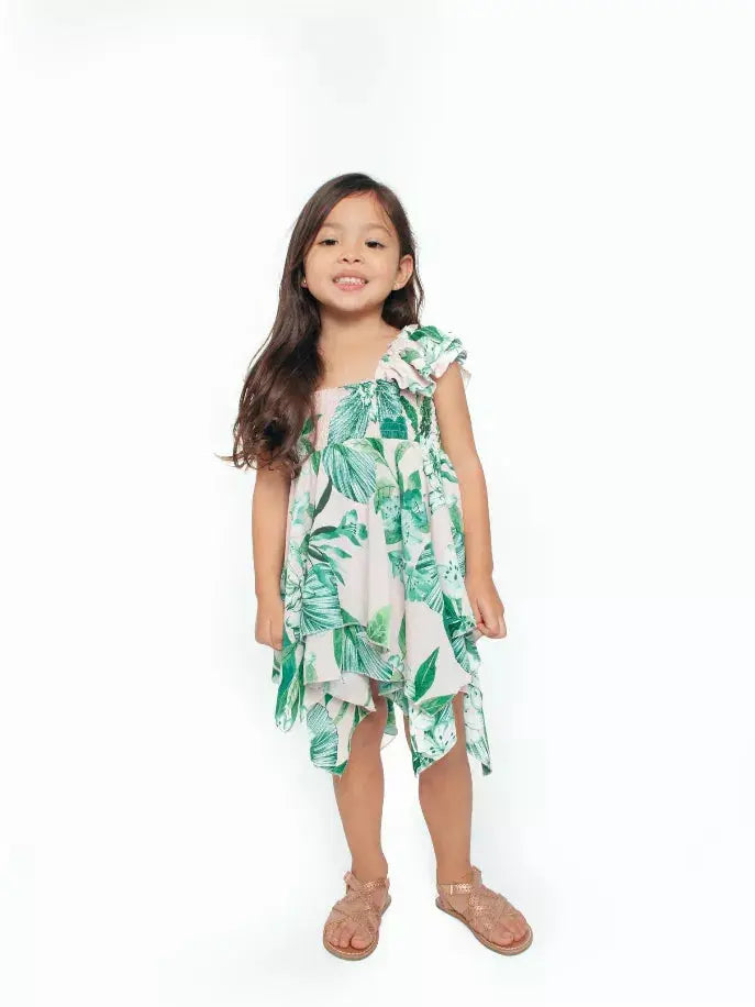 Tropical Floral Scarf Dress Little Mass