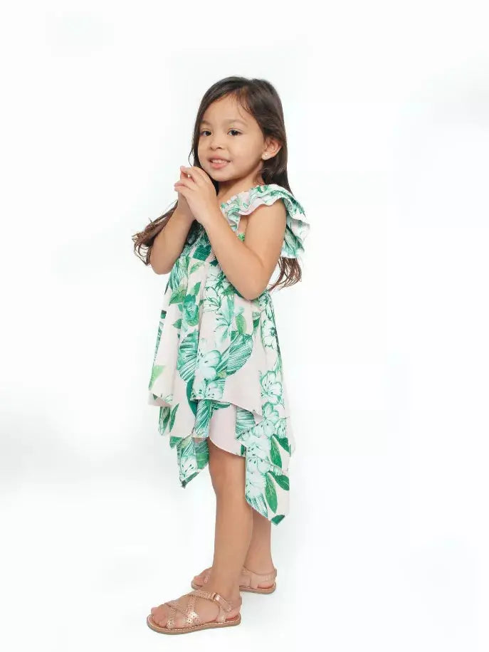 Tropical Floral Scarf Dress Little Mass