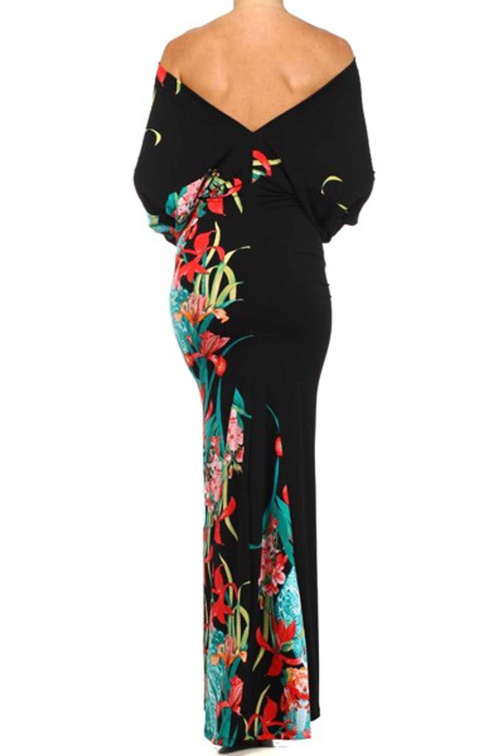 Tropical Print Dolman Maxi Dress SurelyMine