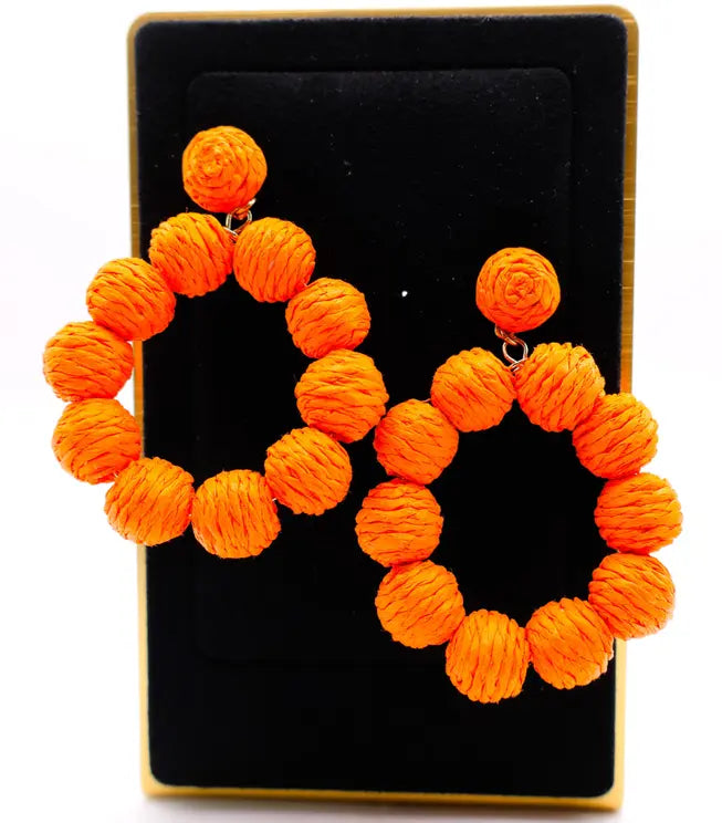 Tropical Sunset Hoop Earrings Maskup Corporation