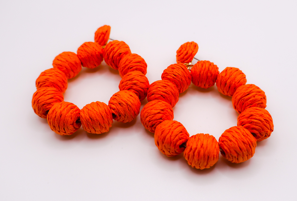 Tropical Sunset Hoop Earrings Maskup Corporation