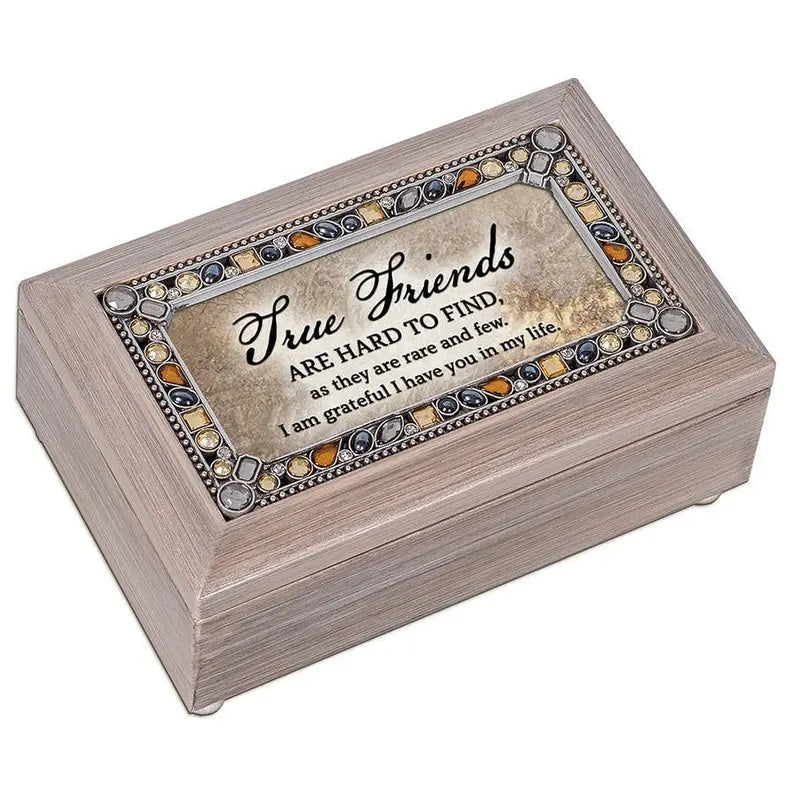 True Friends Petite Pewter Jeweled Music Box Dicksons Inc