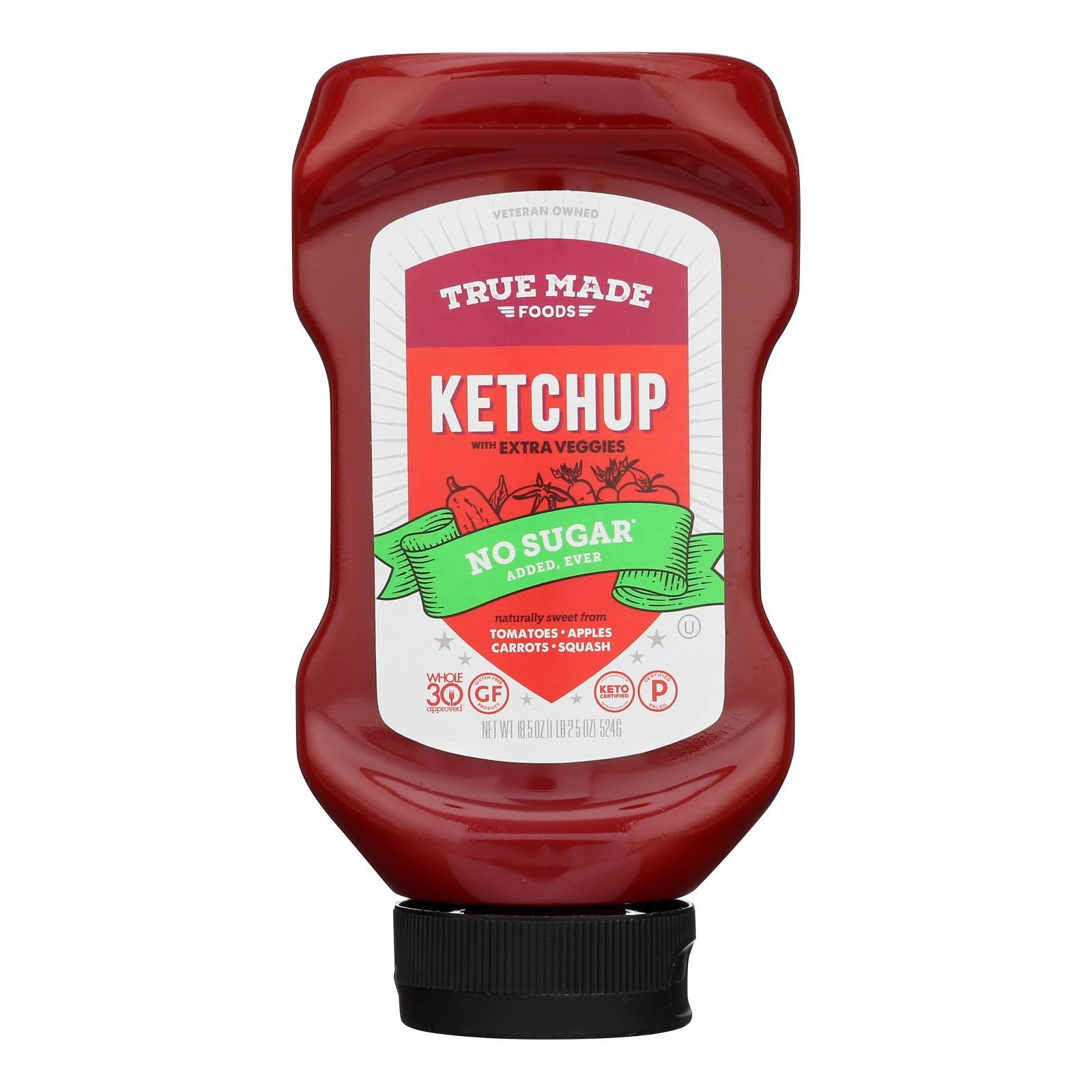 True Made Foods - Ketchup Sqz Btl No Sugar - Cs Of 6-18.5 Oz True Made Foods