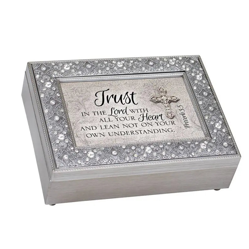 Trust The Lord With All Heart Brushed Silver Dicksons Inc