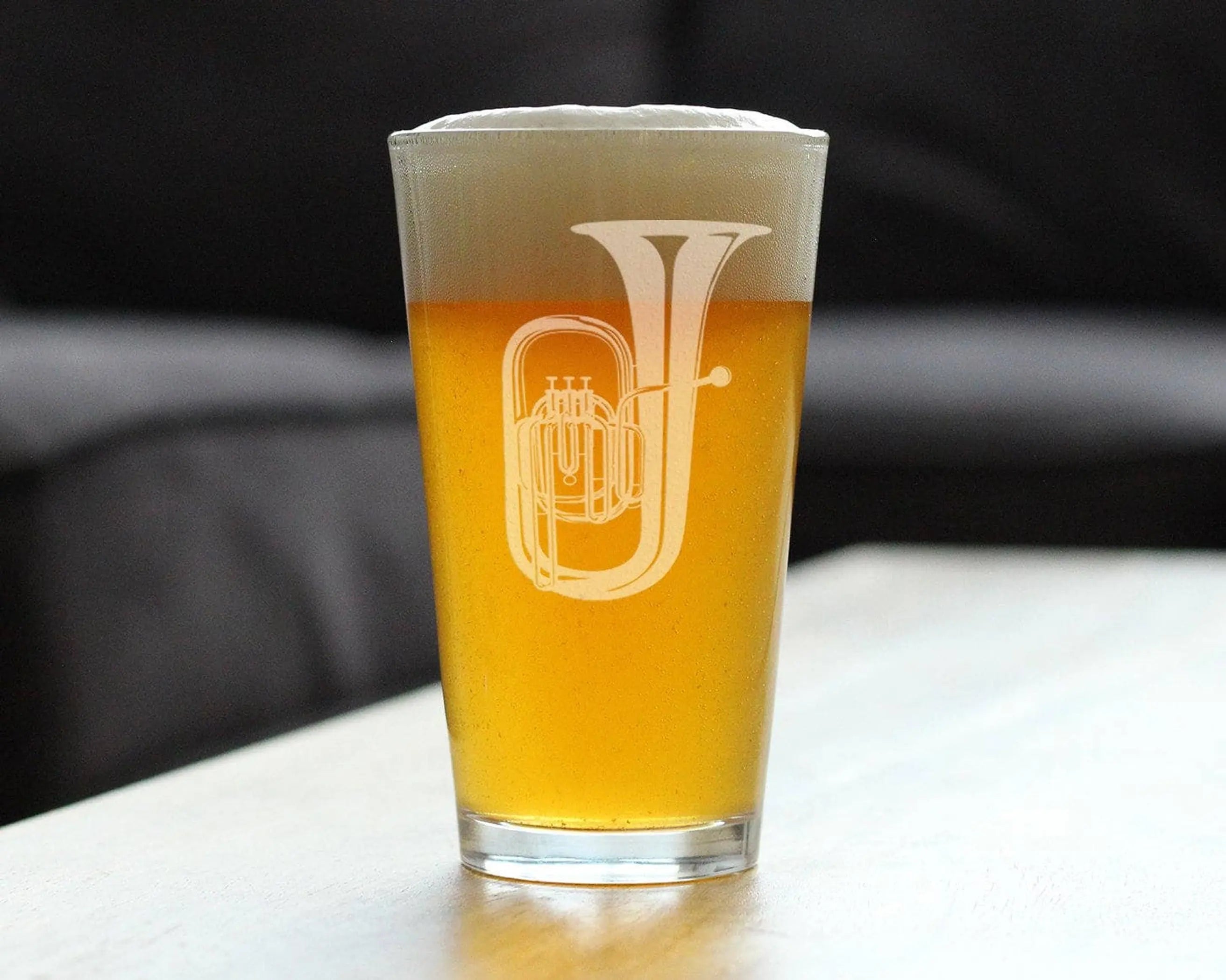 Tuba Pint Glass for Beer - Tuba Musicians Gifts and Decor Bevvee
