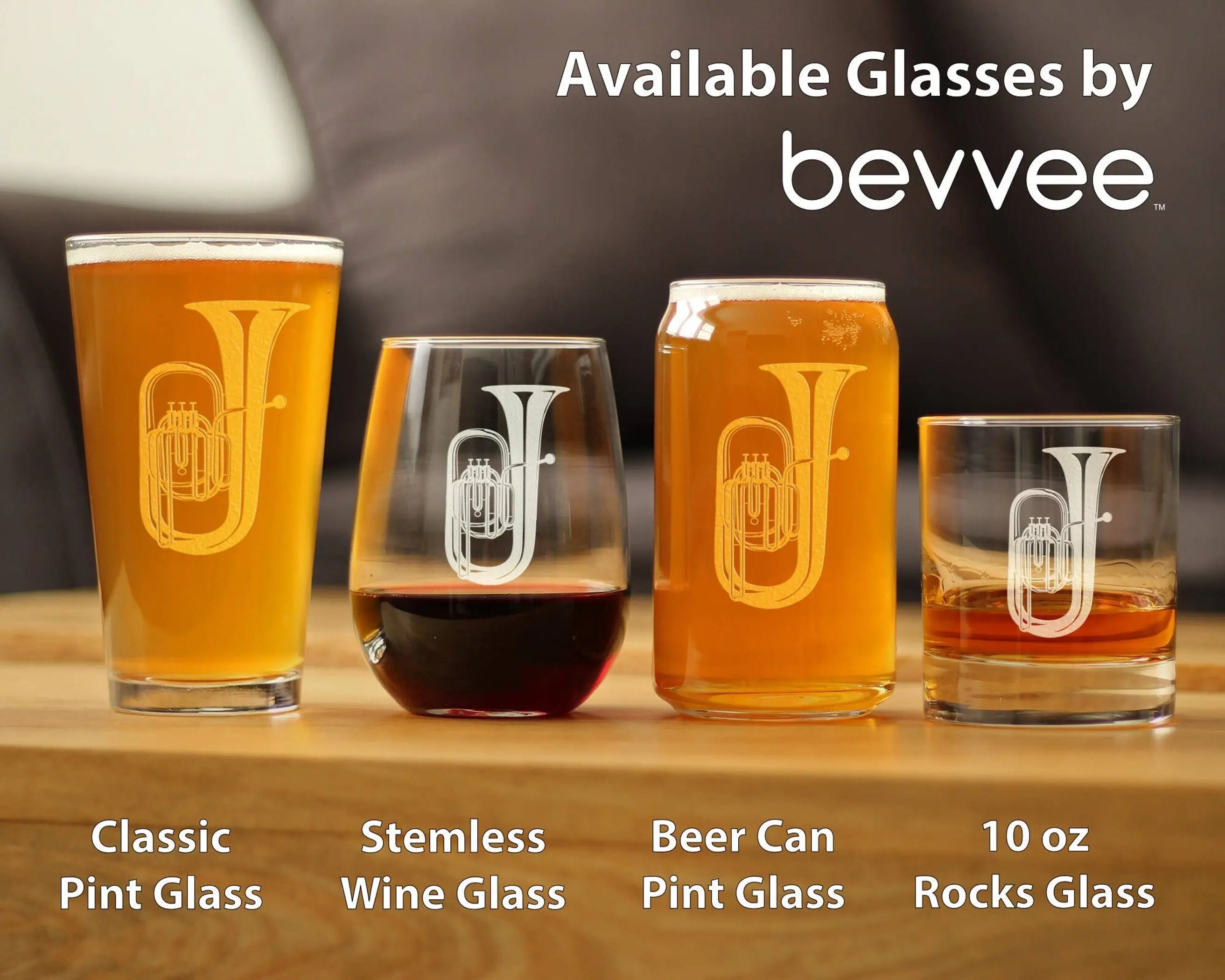 Tuba Pint Glass for Beer - Tuba Musicians Gifts and Decor Bevvee