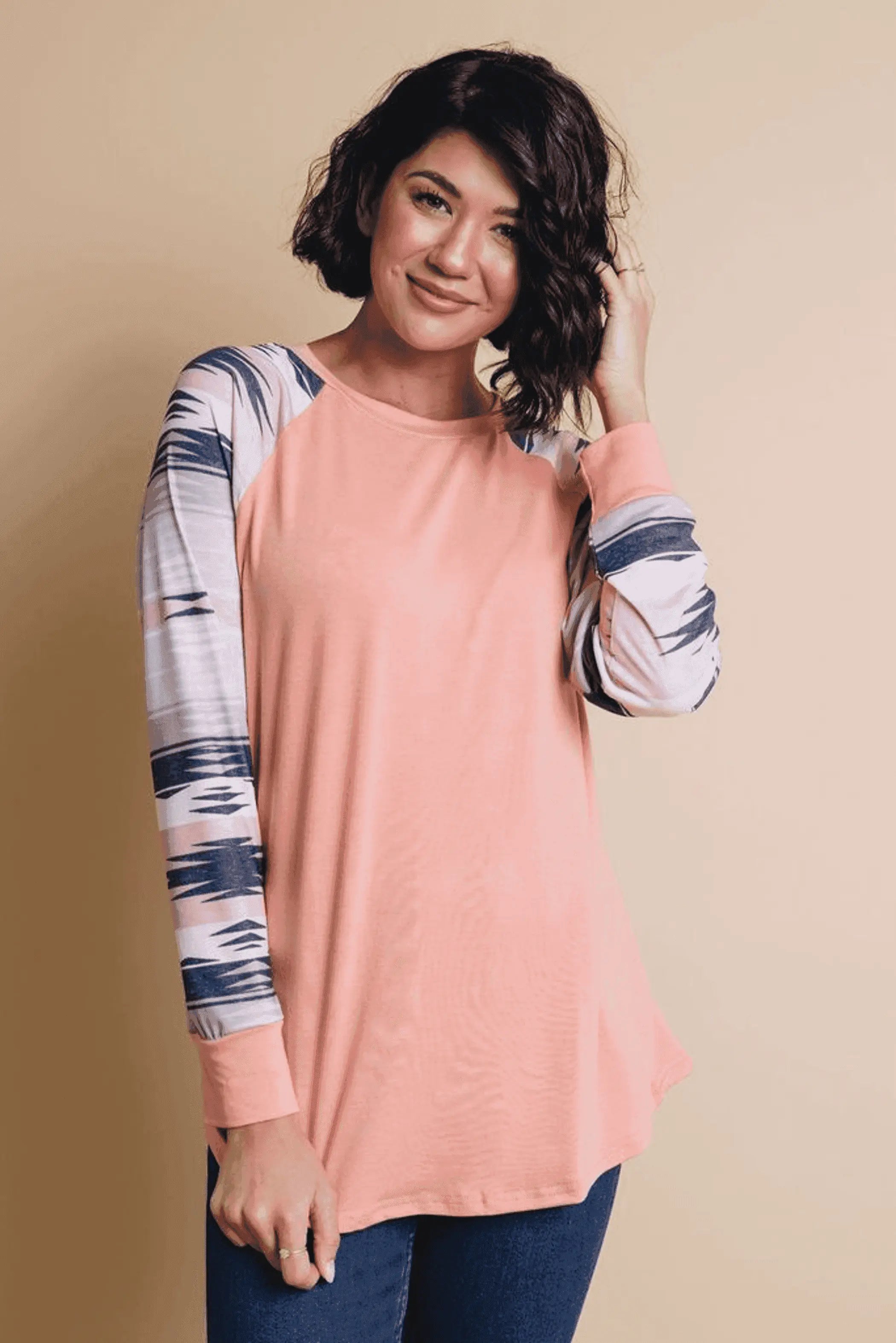 Tucson Printed Top Stay Warm in Style