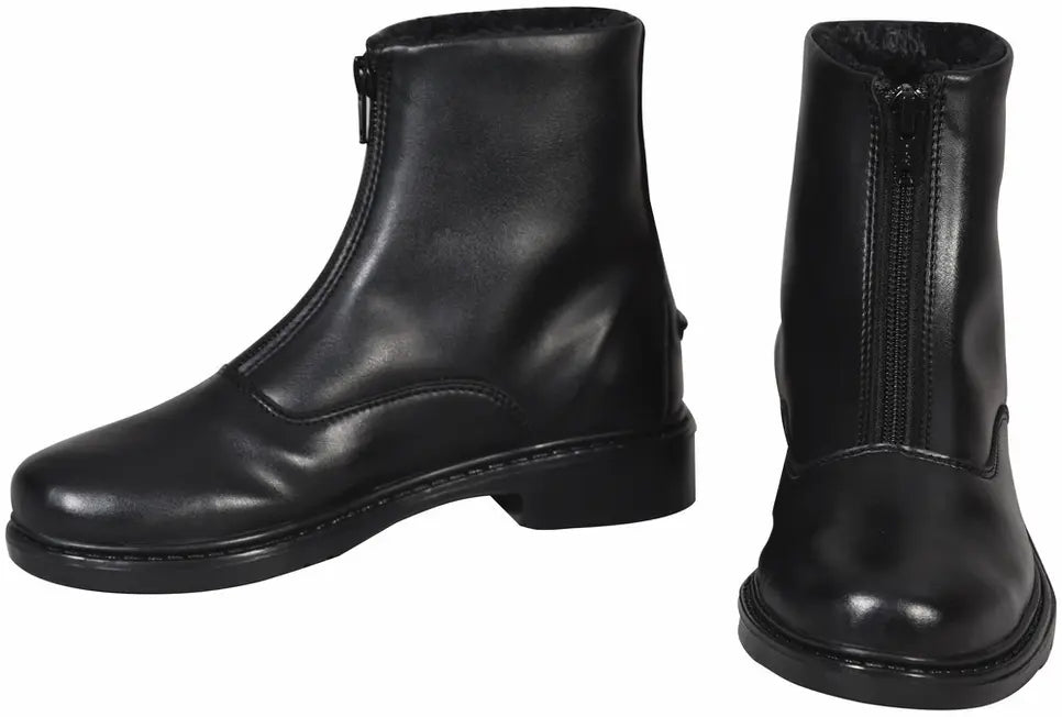 TuffRider Children's Starter Winter Fleece-Lined Front Zip Paddock Boots JPC Equestrian