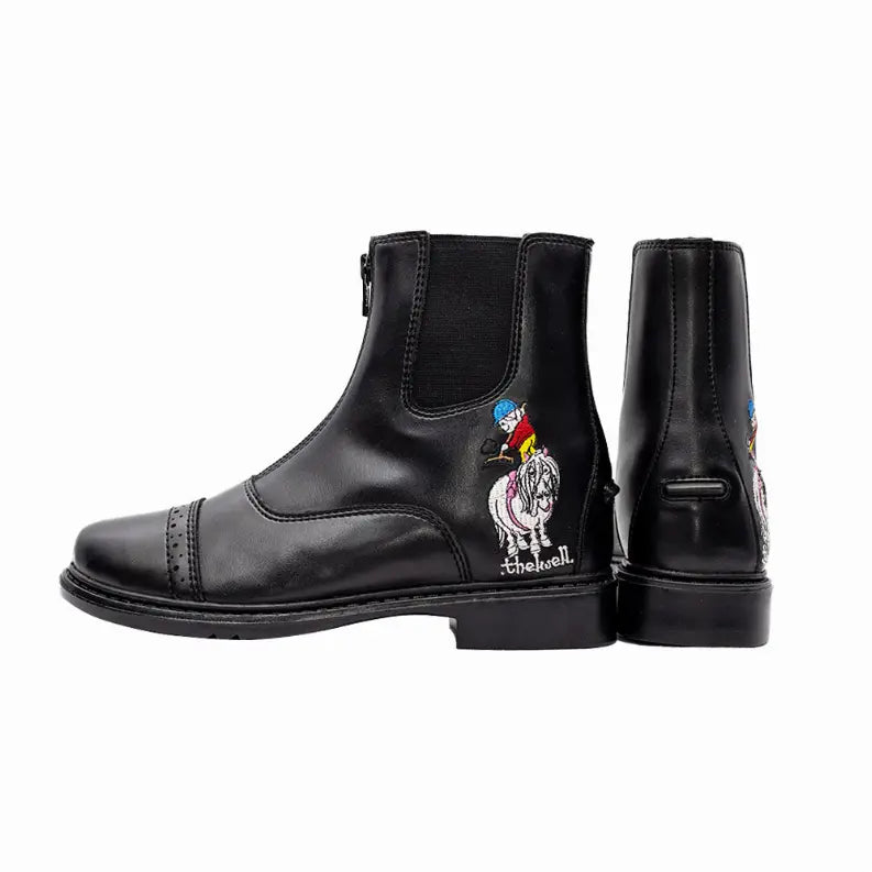 TuffRider Children's Thelwell Sweep Front Zip Paddock Boots JPC Equestrian