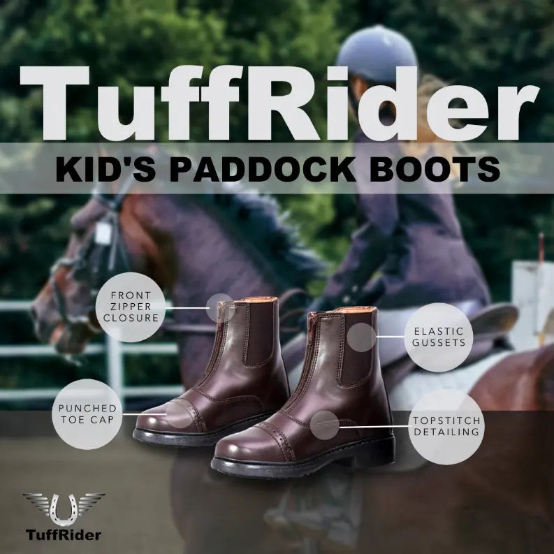 TuffRider Kid's Front-zip Paddock Boots JPC Equestrian