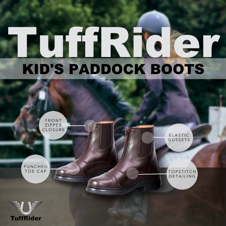 TuffRider Kid's Front-zip Paddock Boots JPC Equestrian