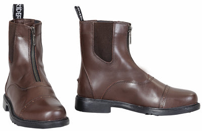 TuffRider Ladies Baroque Front Zip Paddock Boots with Metal Zipper JPC Equestrian