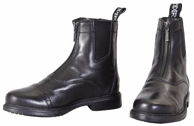 TuffRider Ladies Baroque Front Zip Paddock Boots with Metal Zipper JPC Equestrian