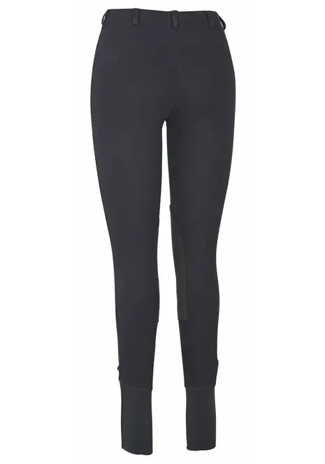 TuffRider Ladies Cotton Lowrise Pull-On Knee Patch Breeches JPC Equestrian