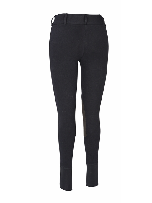 TuffRider Ladies Cotton Lowrise Wide Waistband Knee Patch Breeches JPC Equestrian
