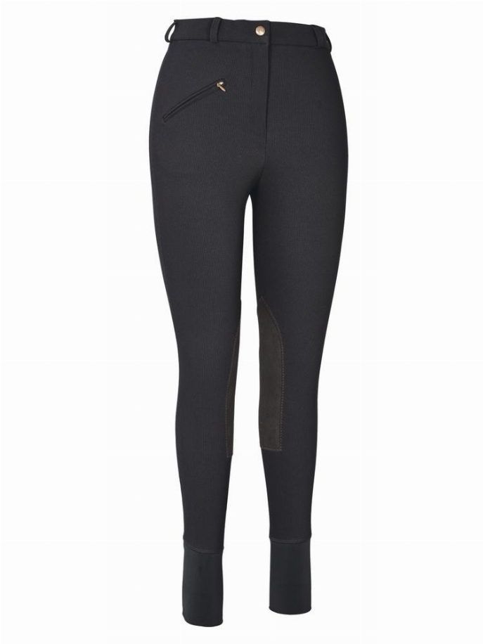 TuffRider Ladies Ribb Knee Patch Breeches JPC Equestrian