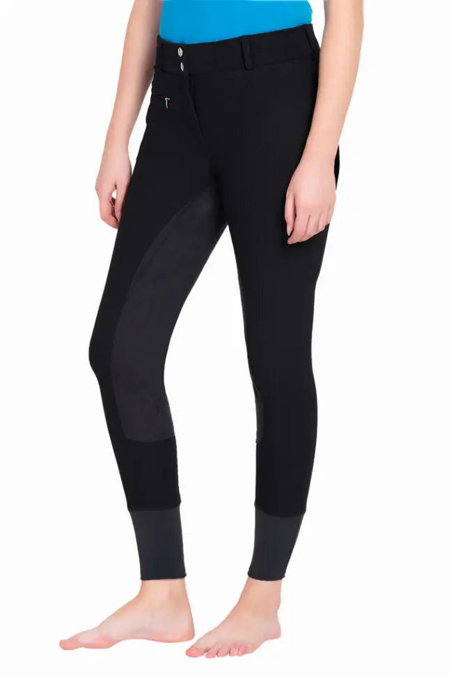 TuffRider Ladies Ribb Lowrise Wide Waistband Full Seat Breeches JPC Equestrian