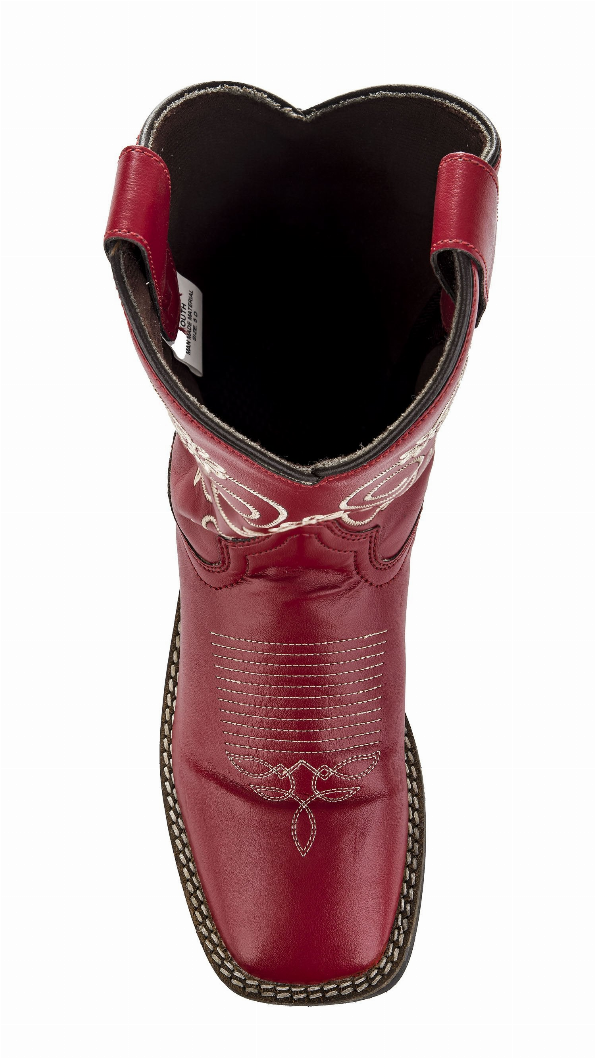 TuffRider Youth Fire Red Floral Western Boot JPC Equestrian