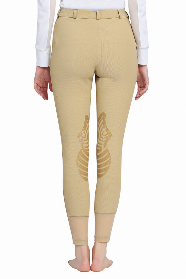 Tuffrider Tiffany Ribbed Breech With Silicone Knee Patch JPC Equestrian