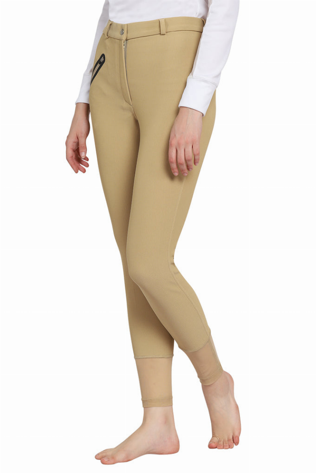 Tuffrider Tiffany Ribbed Breech With Silicone Knee Patch JPC Equestrian