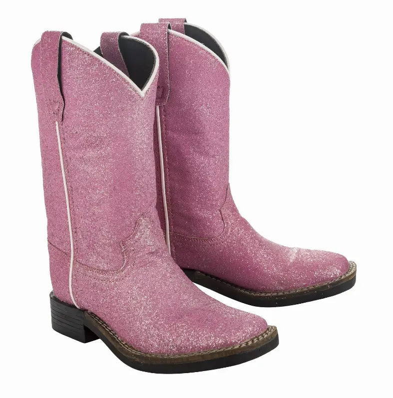 Tuffrider Youth Pink Glitter Western Boot JPC Equestrian