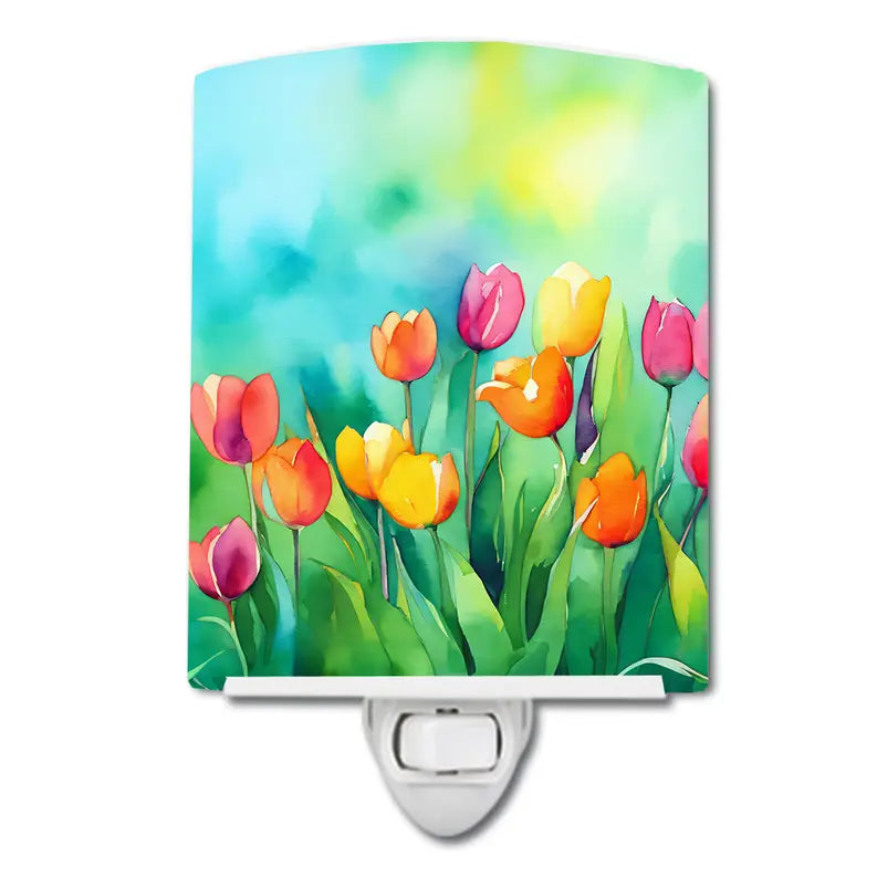 Tulips Ceramic Night Light Caroline's Treasures