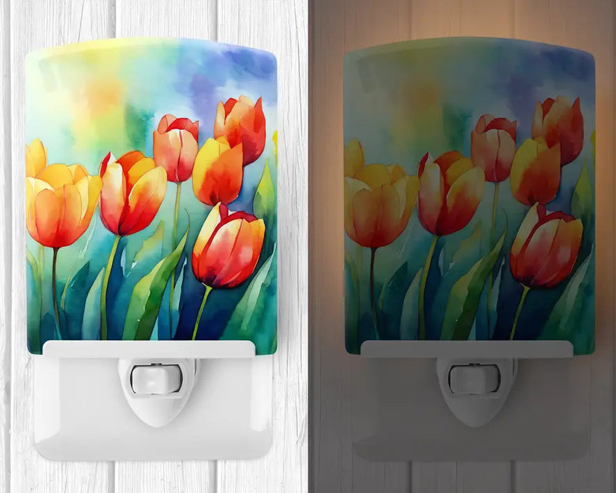 Tulips Ceramic Night Light Caroline's Treasures