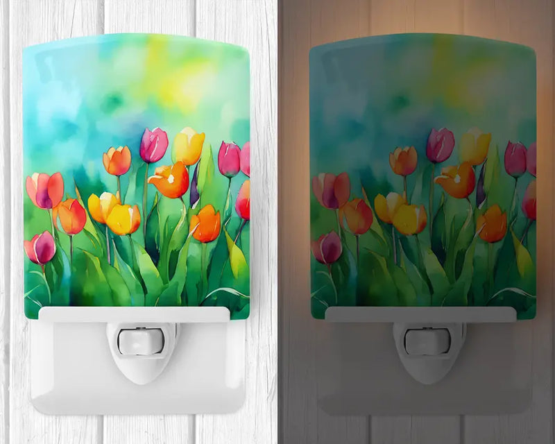 Tulips Ceramic Night Light Caroline's Treasures