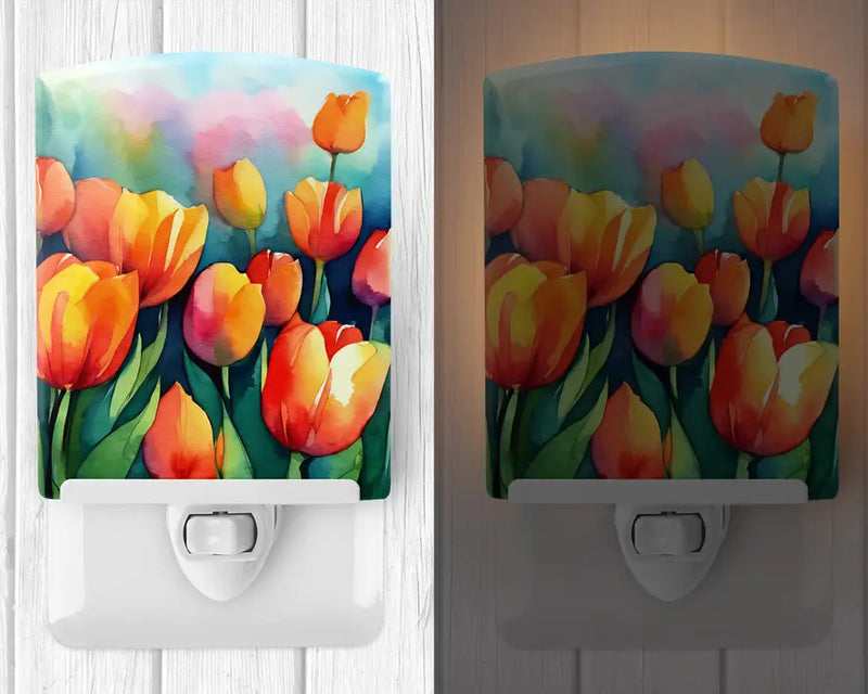 Tulips Ceramic Night Light Caroline's Treasures