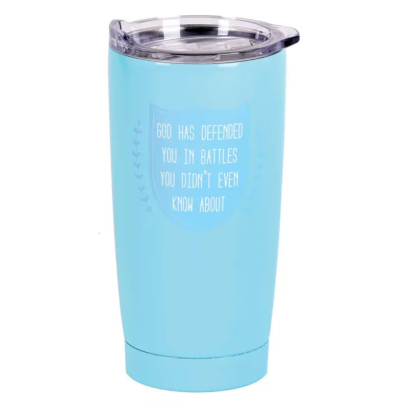 Tumbler God Has Defended You Teal 20 Oz Dicksons Inc