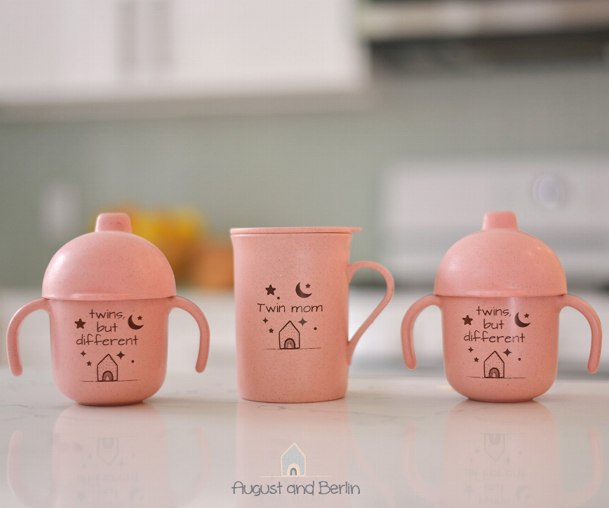 Twin-Mom Cups Gift Set- Twin's, but different August and Berlin