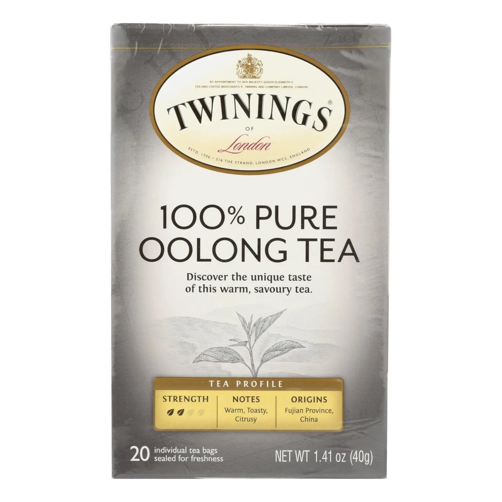 Twinings Tea Black Tea - China Oolong - Case Of 6 - 20 Bags Twinings Tea