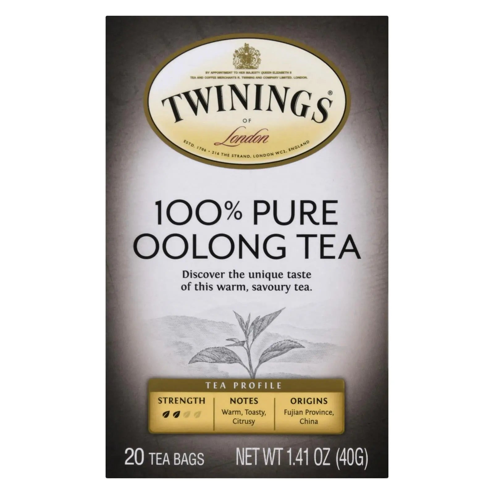 Twinings Tea Black Tea - China Oolong - Case Of 6 - 20 Bags Twinings Tea
