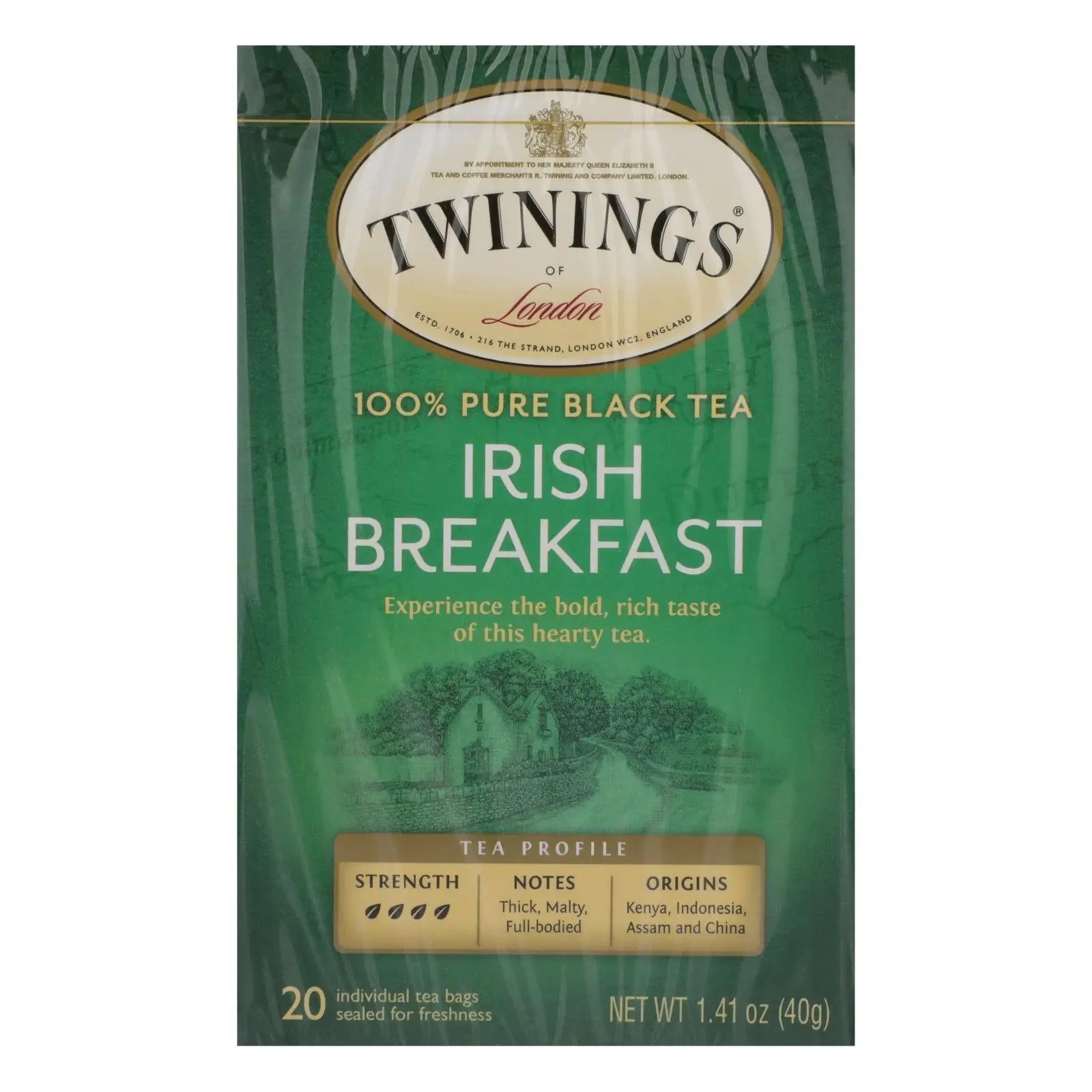 Twinings Tea Breakfast Tea - Irish - Case Of 6 - 20 Bags Twinings Tea