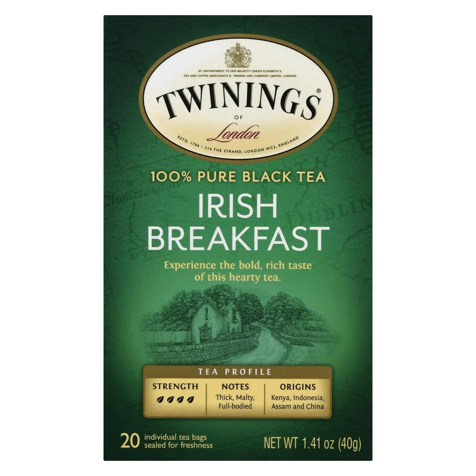 Twinings Tea Breakfast Tea - Irish - Case Of 6 - 20 Bags Twinings Tea