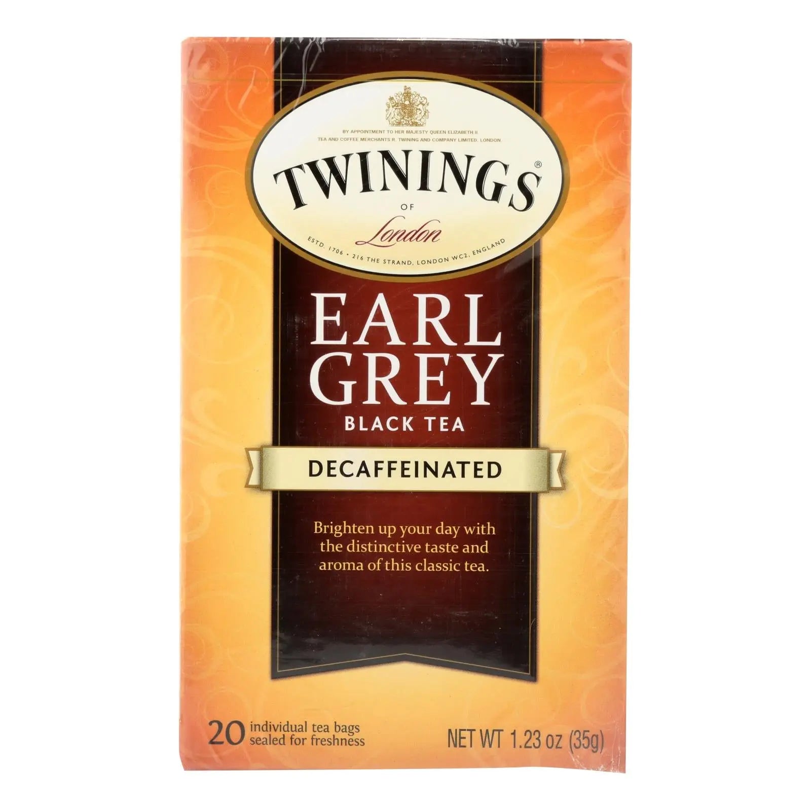 Twinings Tea Earl Grey Tea - Decaffeinated - Case Of 6 - 20 Bags Twinings Tea