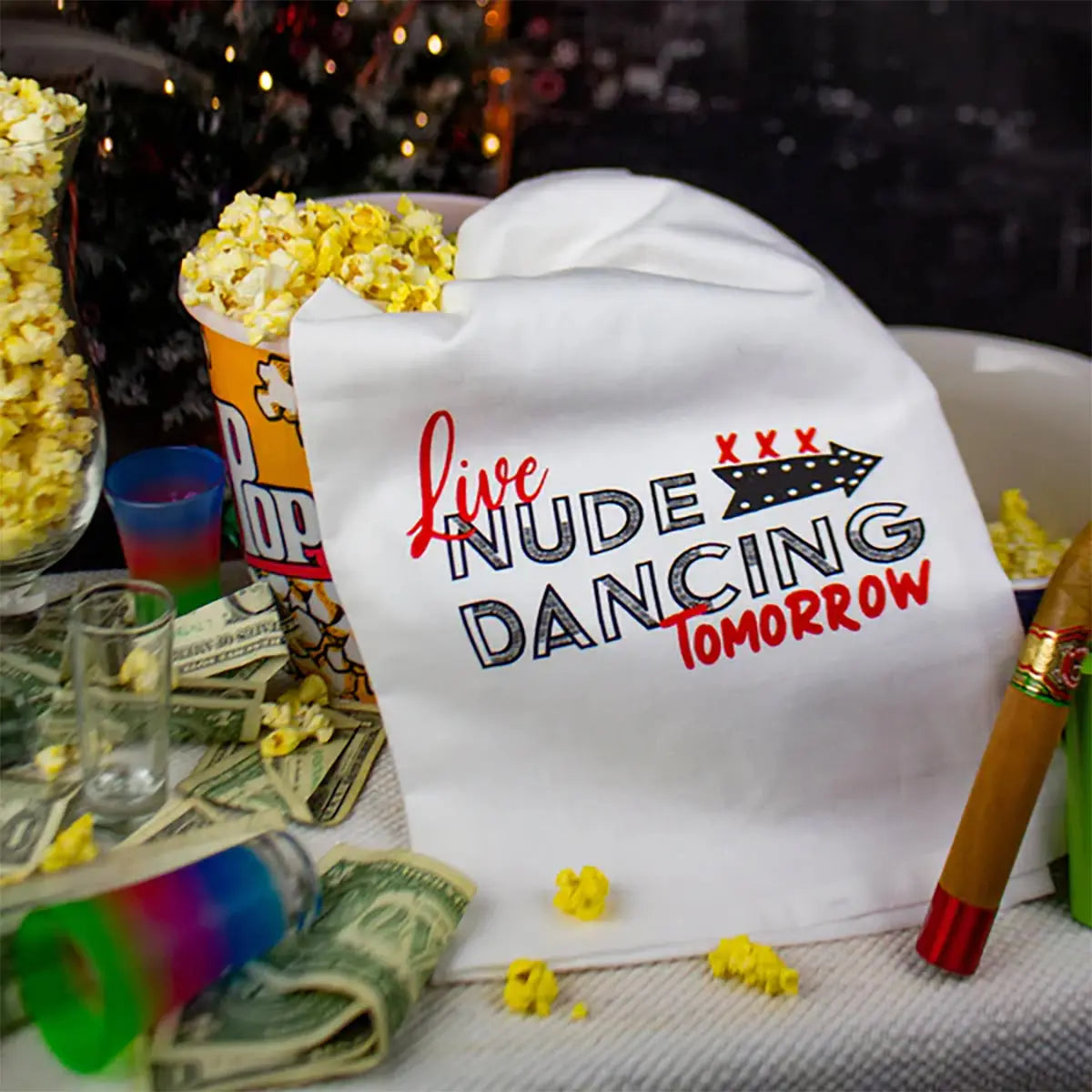 Twisted Wares Live Nude Dancing Tomorrow Flour Sack Towel - GreatEagleInc