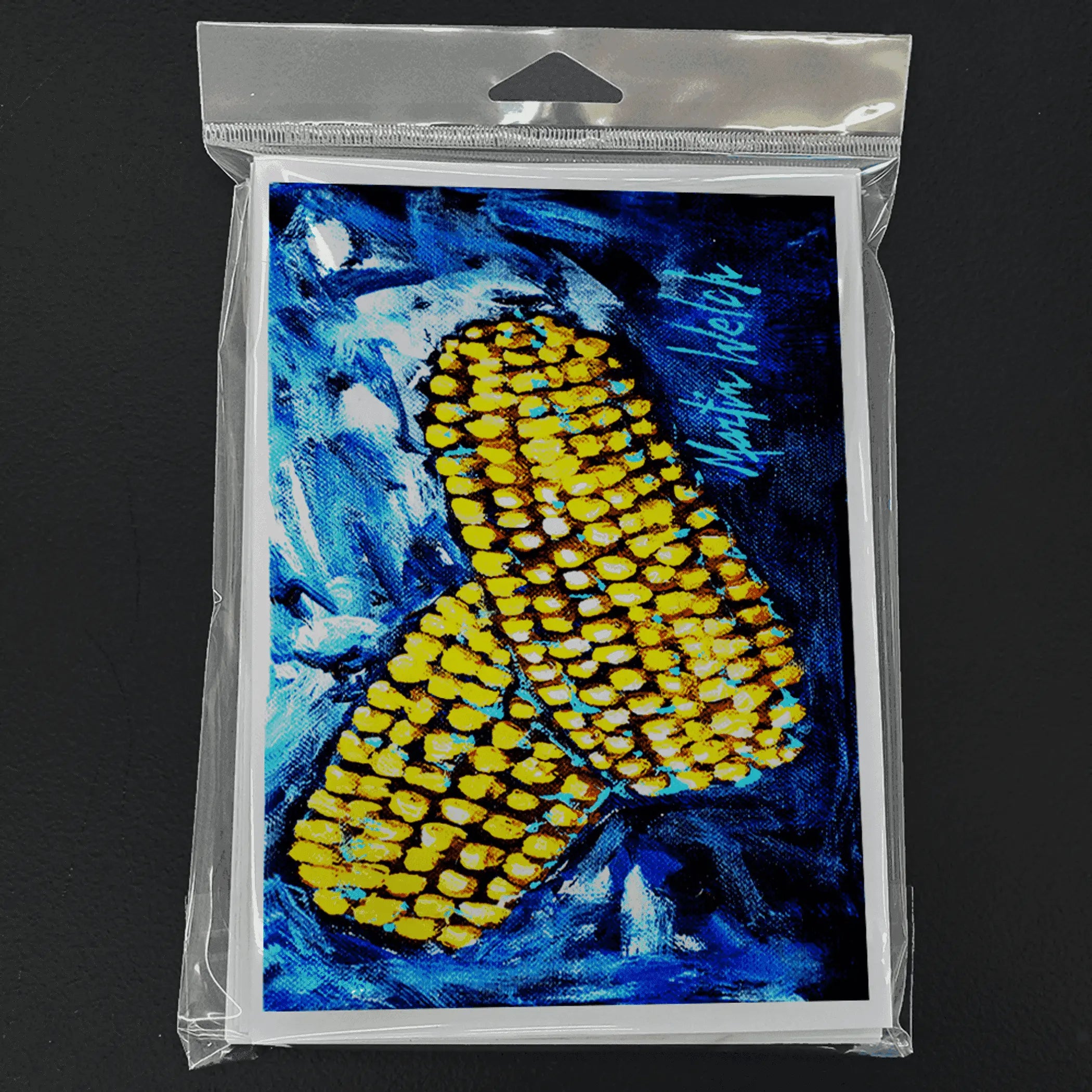 Two Corn Please Greeting Cards Pack of 8 Caroline's Treasures