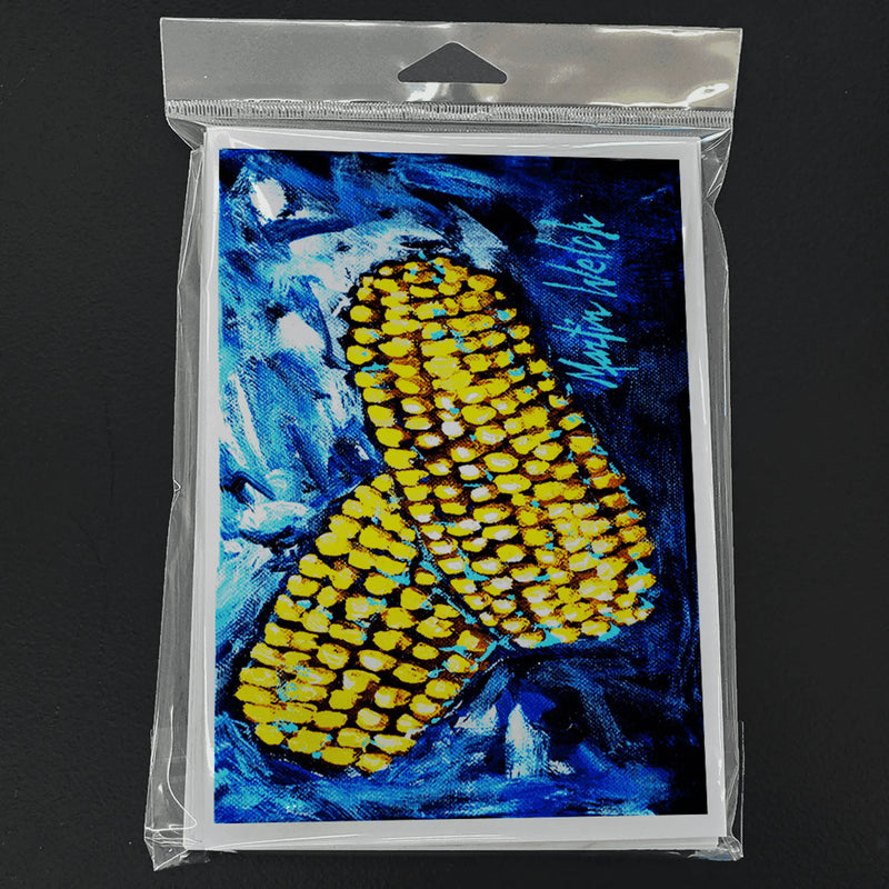 Two Corn Please Greeting Cards Pack of 8 Caroline's Treasures