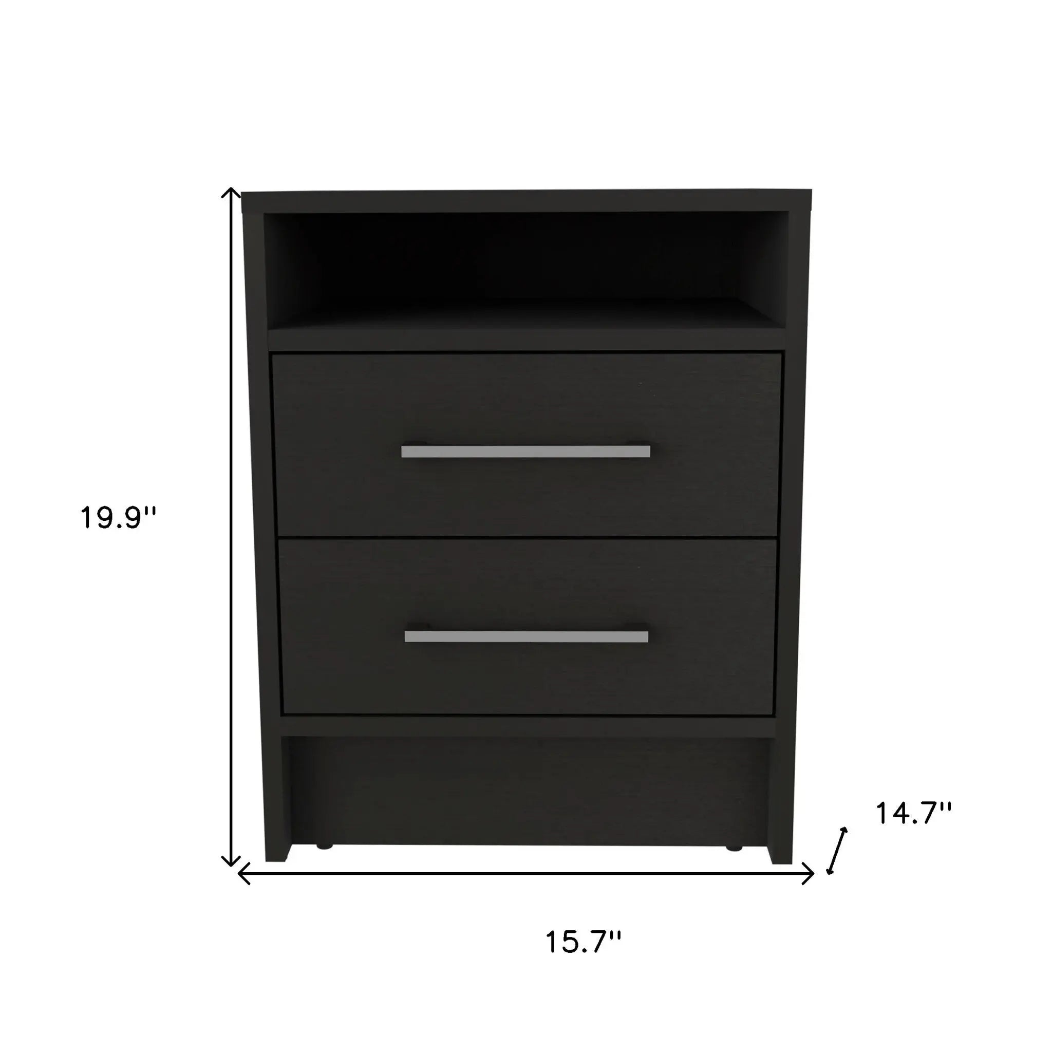 Two Piece Black and Gray Bedroom Set Homeroots Bed & Bath