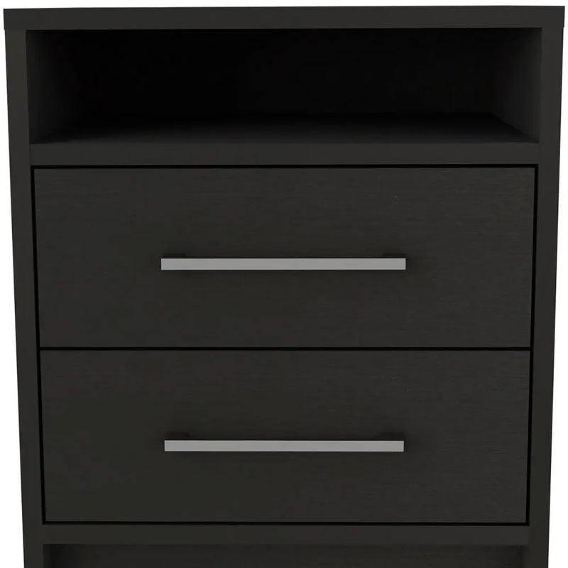 Two Piece Black and Gray Bedroom Set Homeroots Bed & Bath
