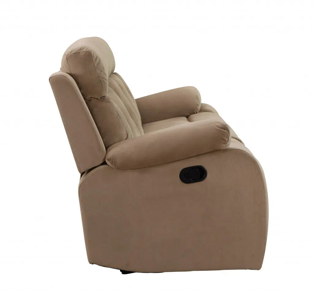 Two Piece Indoor Beige Microsuede Five Person Seating Set Homeroots Living Room