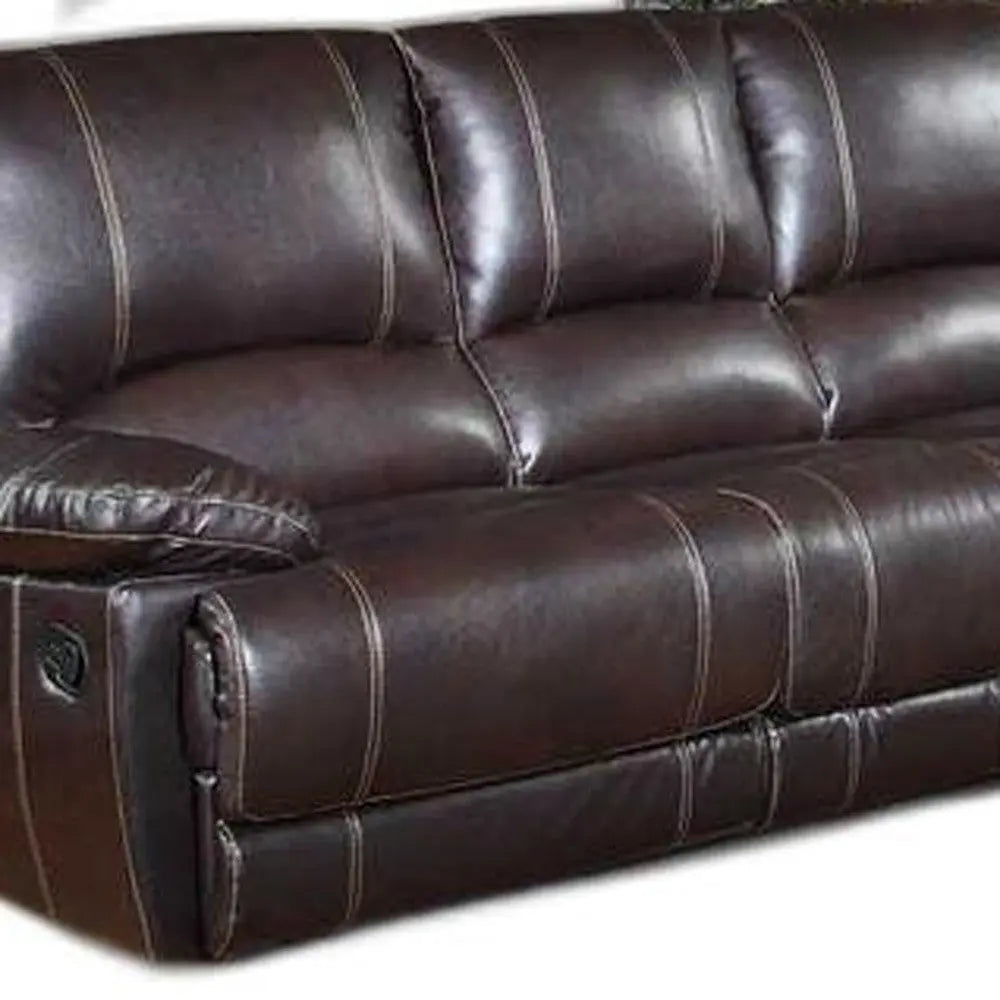 Two Piece Indoor Brown Faux Leather Five Person Seating Set Homeroots Living Room
