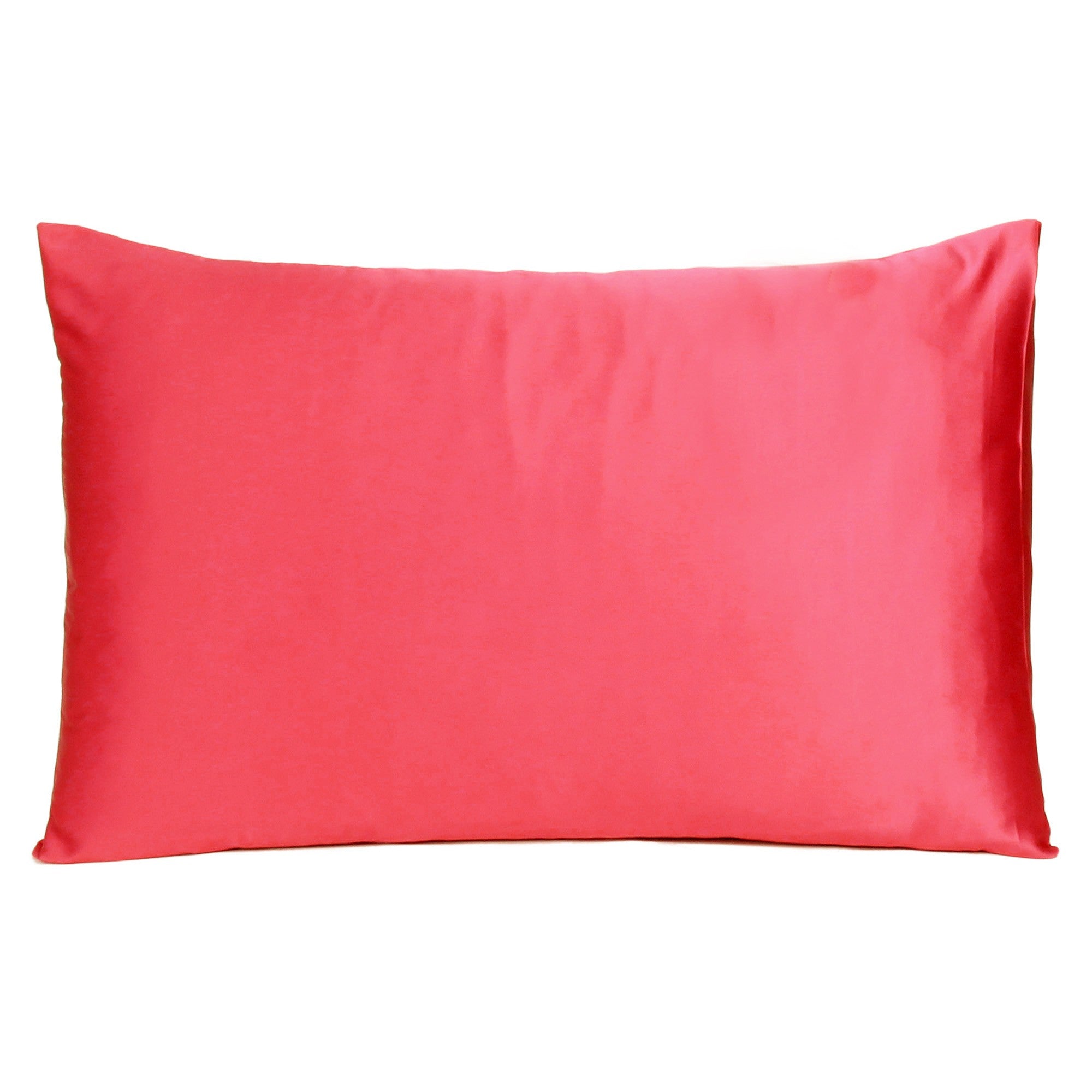 Two Piece Salmon Pink Dreamy Silky Satin Pillowcases Homeroots Bed & Bath