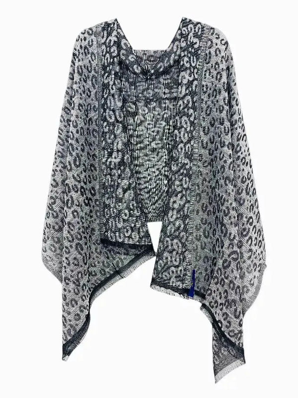 Two Tone Leopard Shawl/Scarf JC Sunny Fashion
