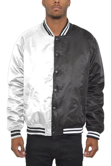 Two Tone Varsity Bomber Jacket WEIV