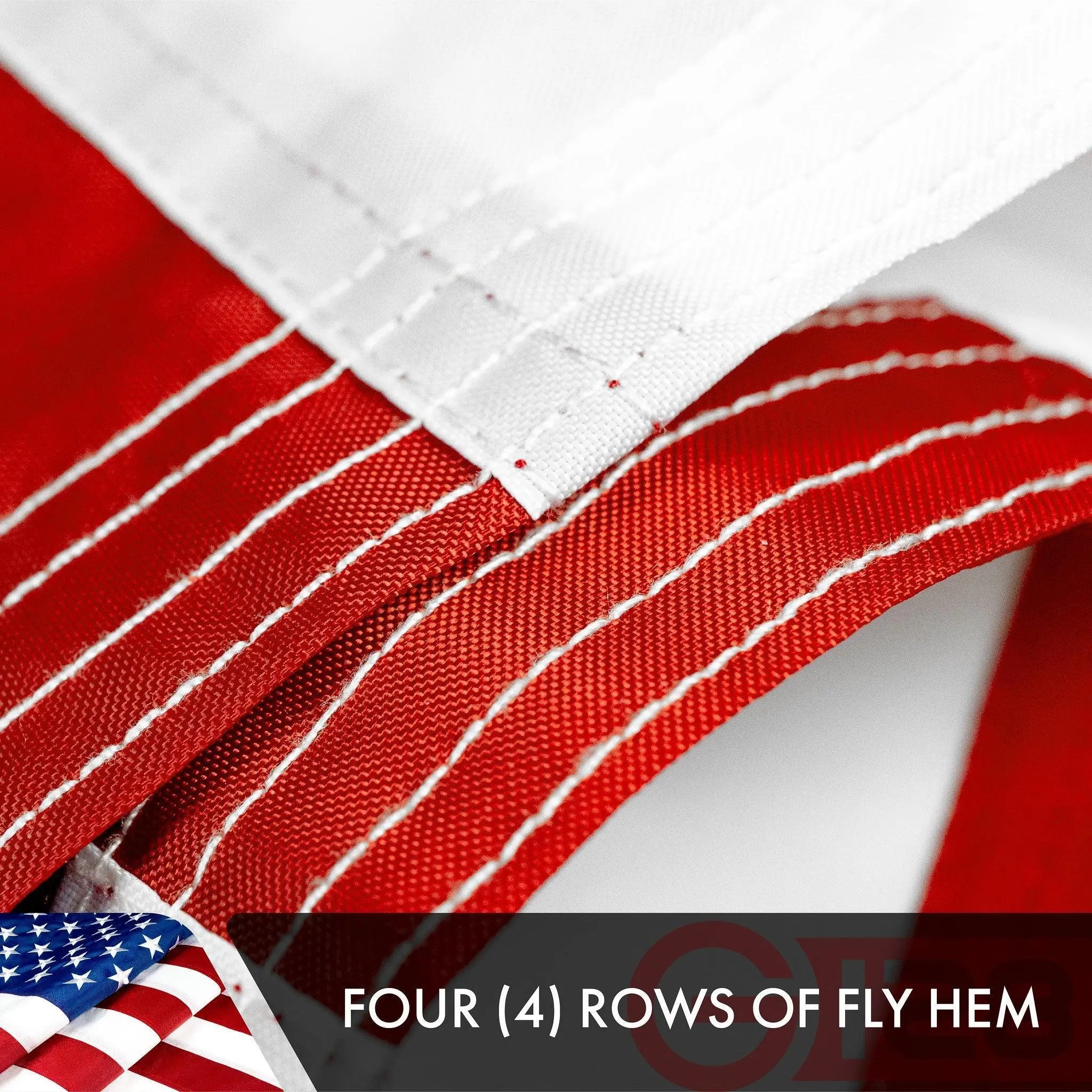USA American Flag 3x5 Ft 3-Pack Double-sided Embroidered Polyester By G128 G128
