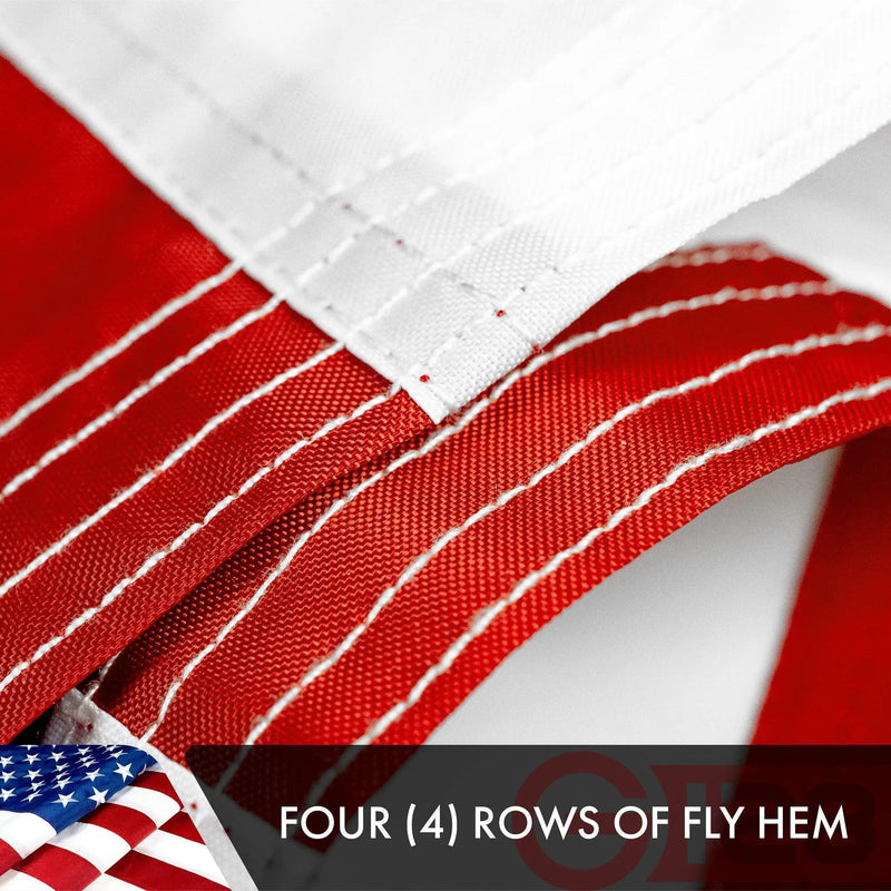 USA American Flag 3x5 Ft 3-Pack Double-sided Embroidered Polyester By G128 G128