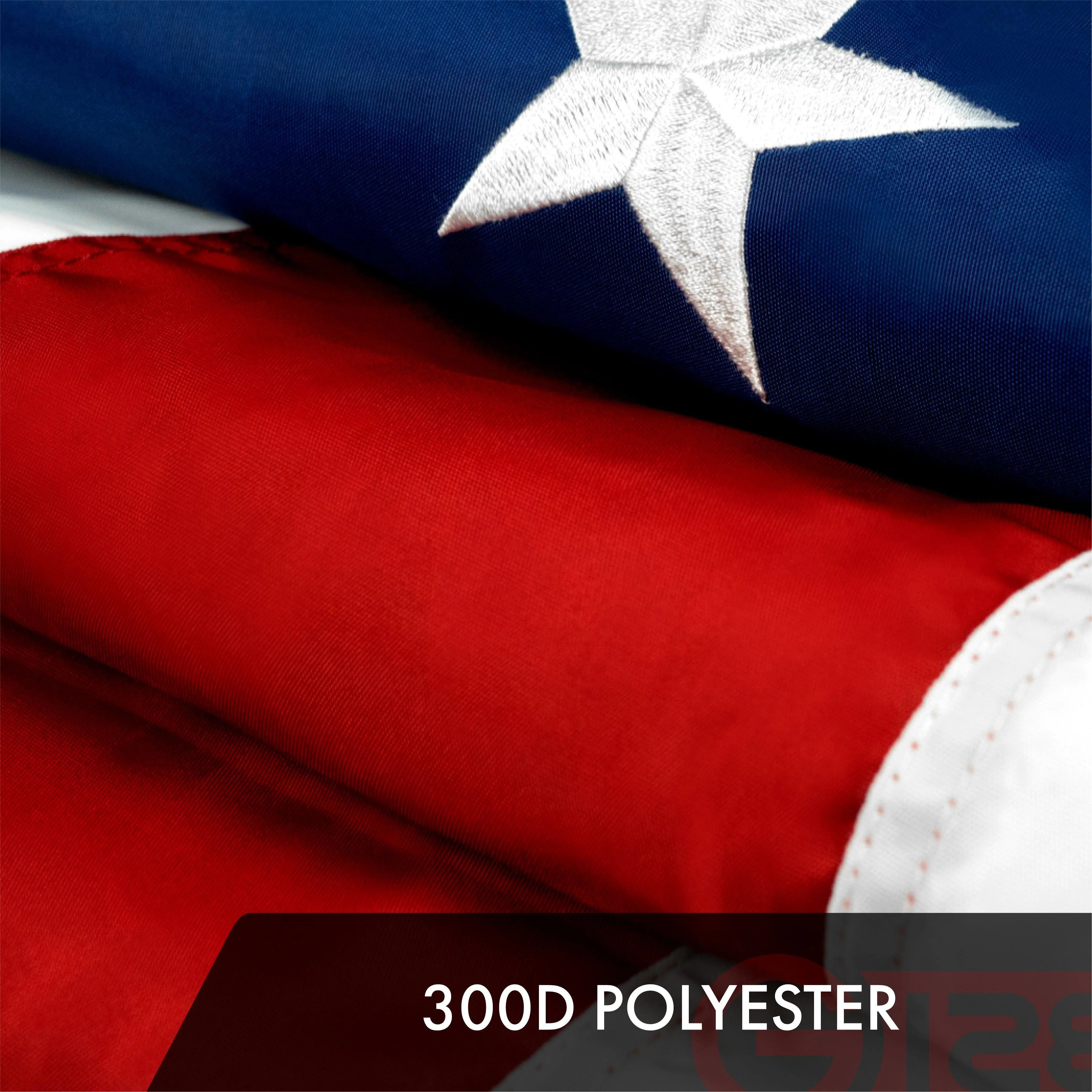 USA American Flag 5x8FT 2-Pack Embroidered Polyester By G128 G128