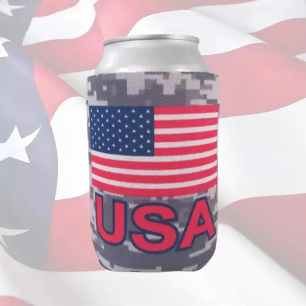 USA American Flag Can Cooler Capital City Commerce